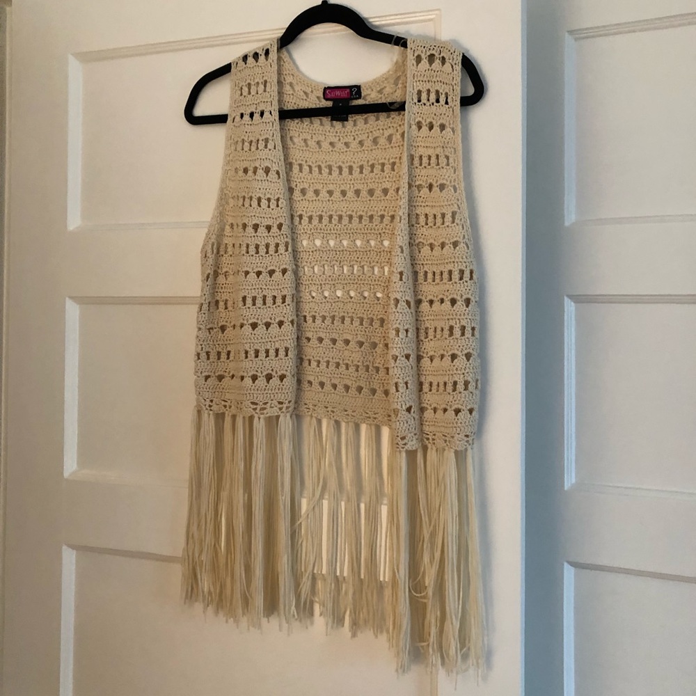 Crocheted festival vest